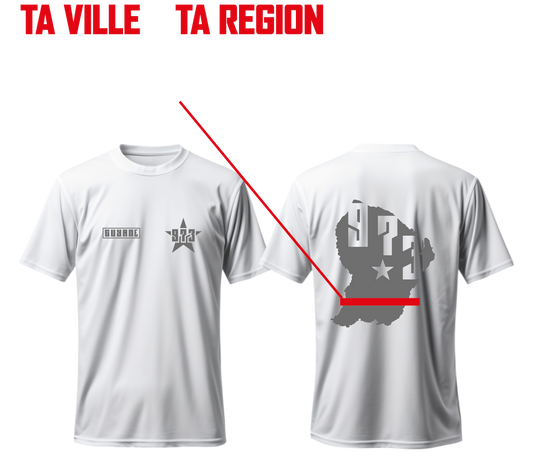 #1  MAILLOT BLANC GUYANE + 1 PERSO