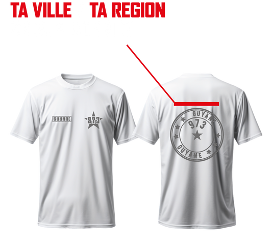 #2  MAILLOT BLANC GUYANE + 1 PERSO