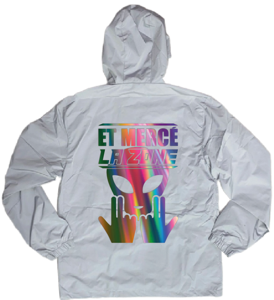 Veste Grise ET MERCE LA ZONE réfléchissante #REFLEX + 1 perso 👽✨