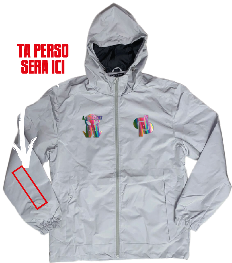 Veste Grise ET MERCE LA ZONE réfléchissante #REFLEX + 1 perso 👽✨