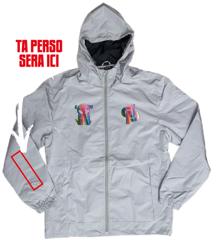 Veste Grise ET MERCE LA ZONE réfléchissante #REFLEX + 1 perso 👽✨